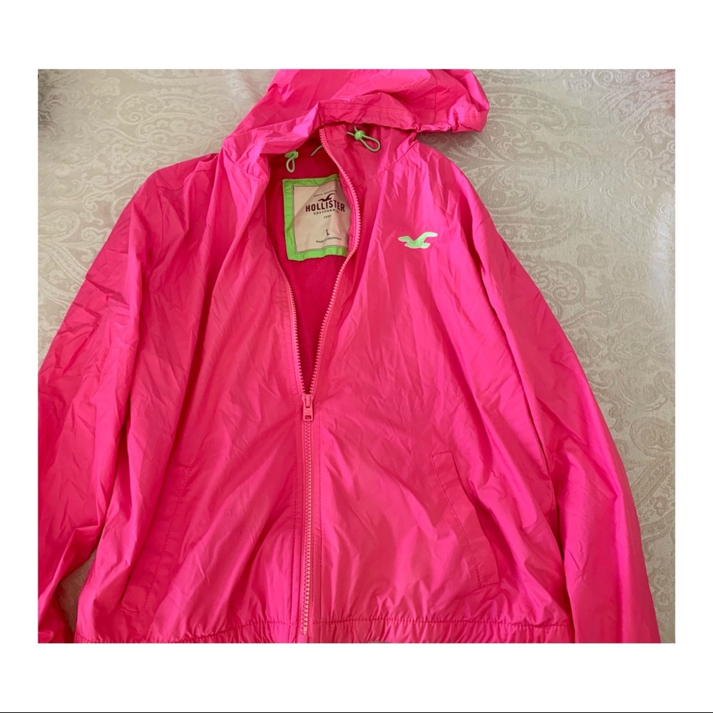 Hollister Neon Pink Windbreaker